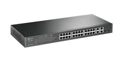 Jual TP-Link T1500-28PCT 24-Port 10/100Mbps 4-Port Gigabit Smart PoE+ Switch